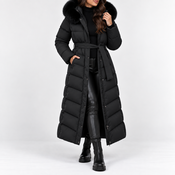 BROOKLYN | Lungo cappotto trapuntato con cappuccio