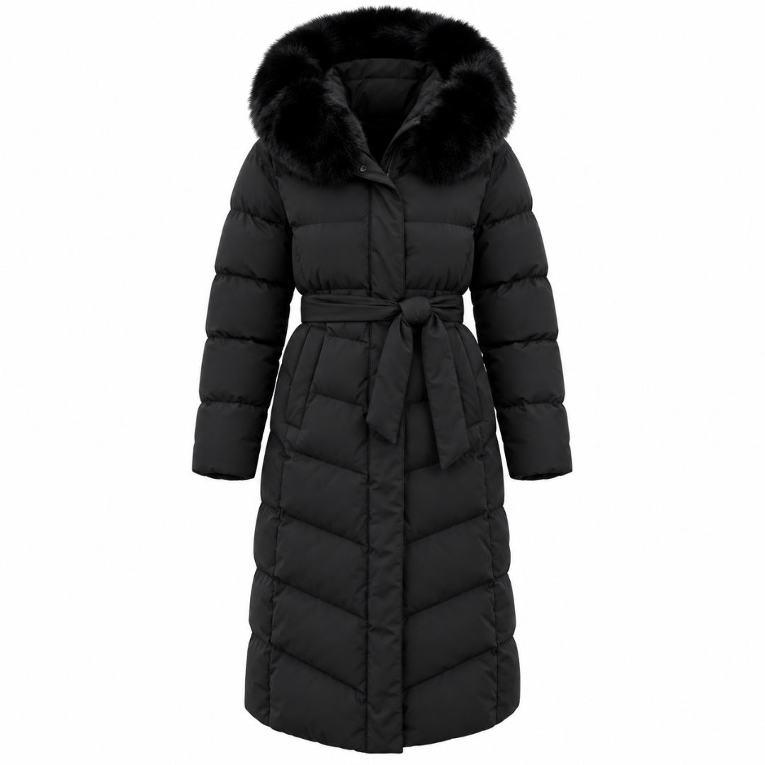 BROOKLYN | Lungo cappotto trapuntato con cappuccio