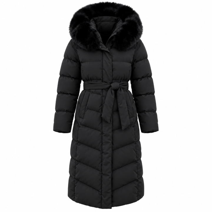 BROOKLYN | Lungo cappotto trapuntato con cappuccio