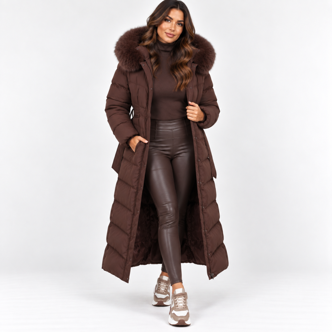 BROOKLYN | Lungo cappotto trapuntato con cappuccio