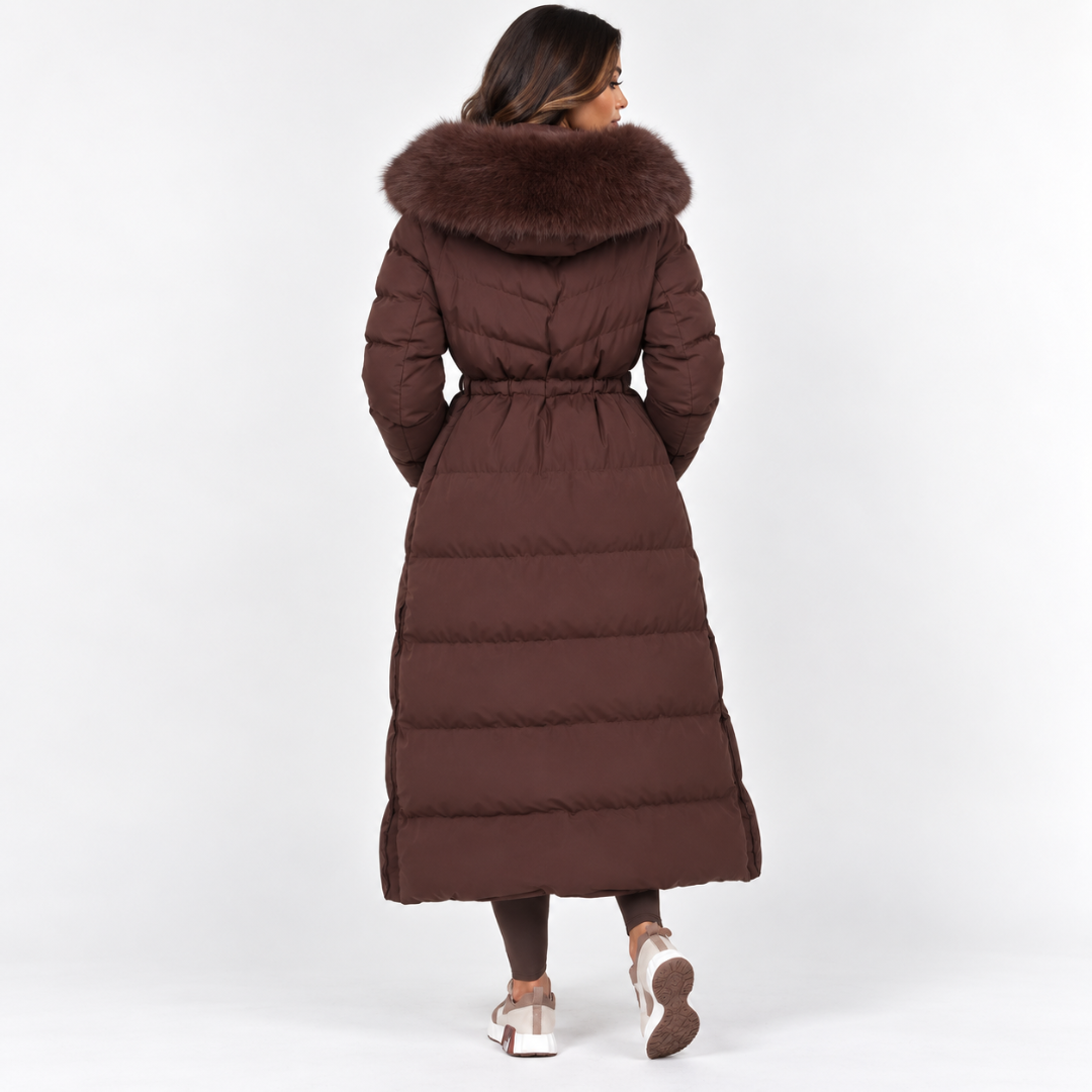 BROOKLYN | Lungo cappotto trapuntato con cappuccio