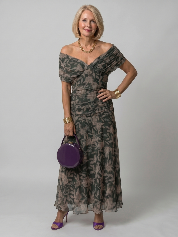 Calen™ Vestito Midi Off Shoulder