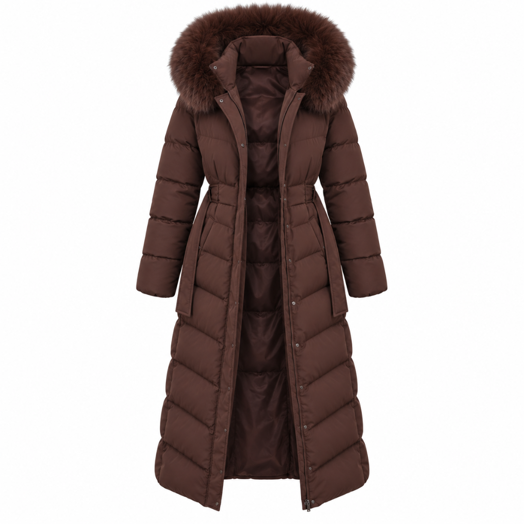BROOKLYN | Lungo cappotto trapuntato con cappuccio