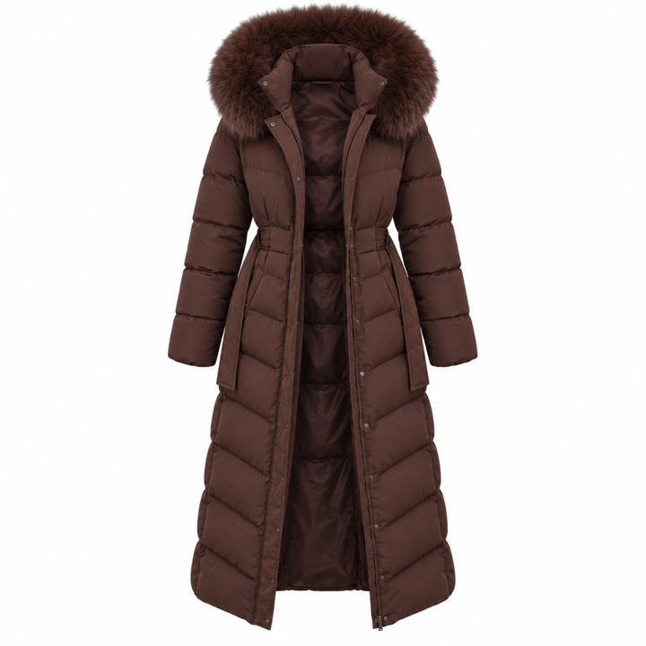 BROOKLYN | Lungo cappotto trapuntato con cappuccio