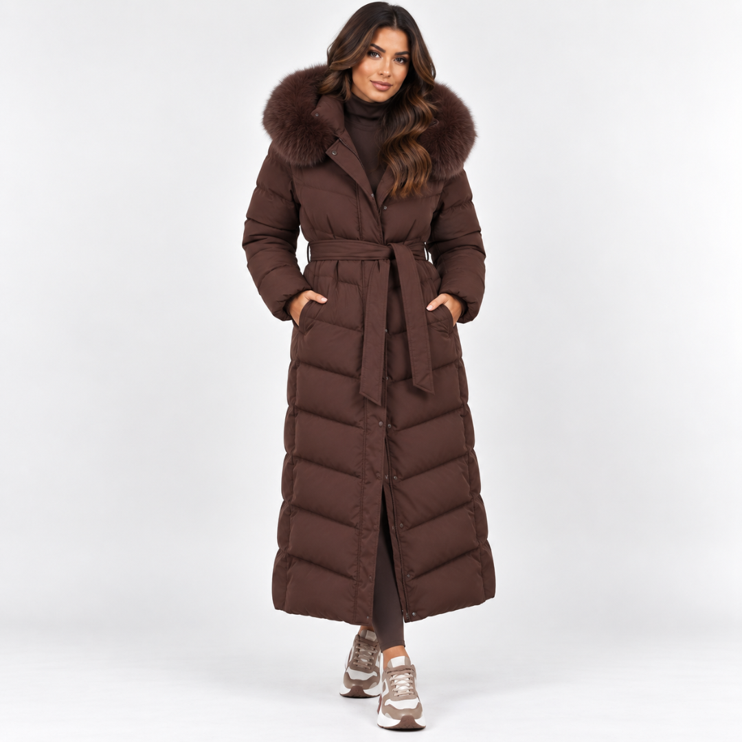 BROOKLYN | Lungo cappotto trapuntato con cappuccio