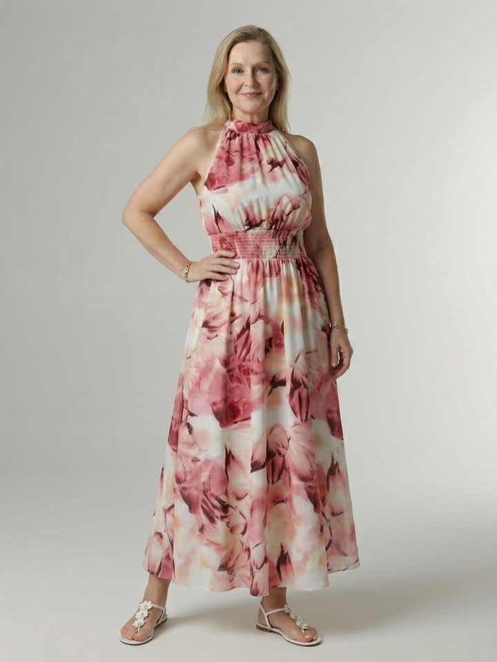 Abito Midi con Collo All'Americana Sylin™