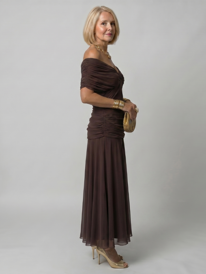 Calen™ Vestito Midi Off Shoulder