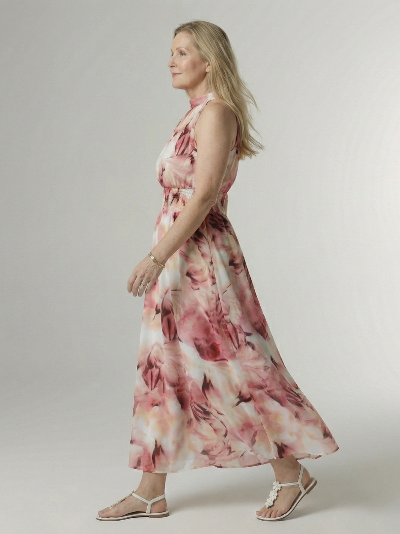 Abito Midi con Collo All'Americana Sylin™
