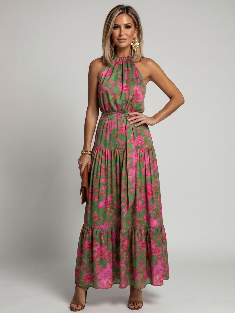 Rowen™ Abito Midi con Scollo All'americana