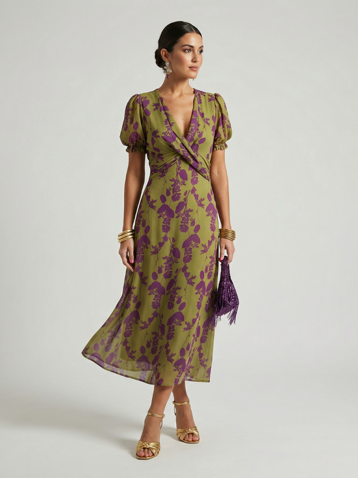 Virel™ Abito Midi Floreale Relaxed