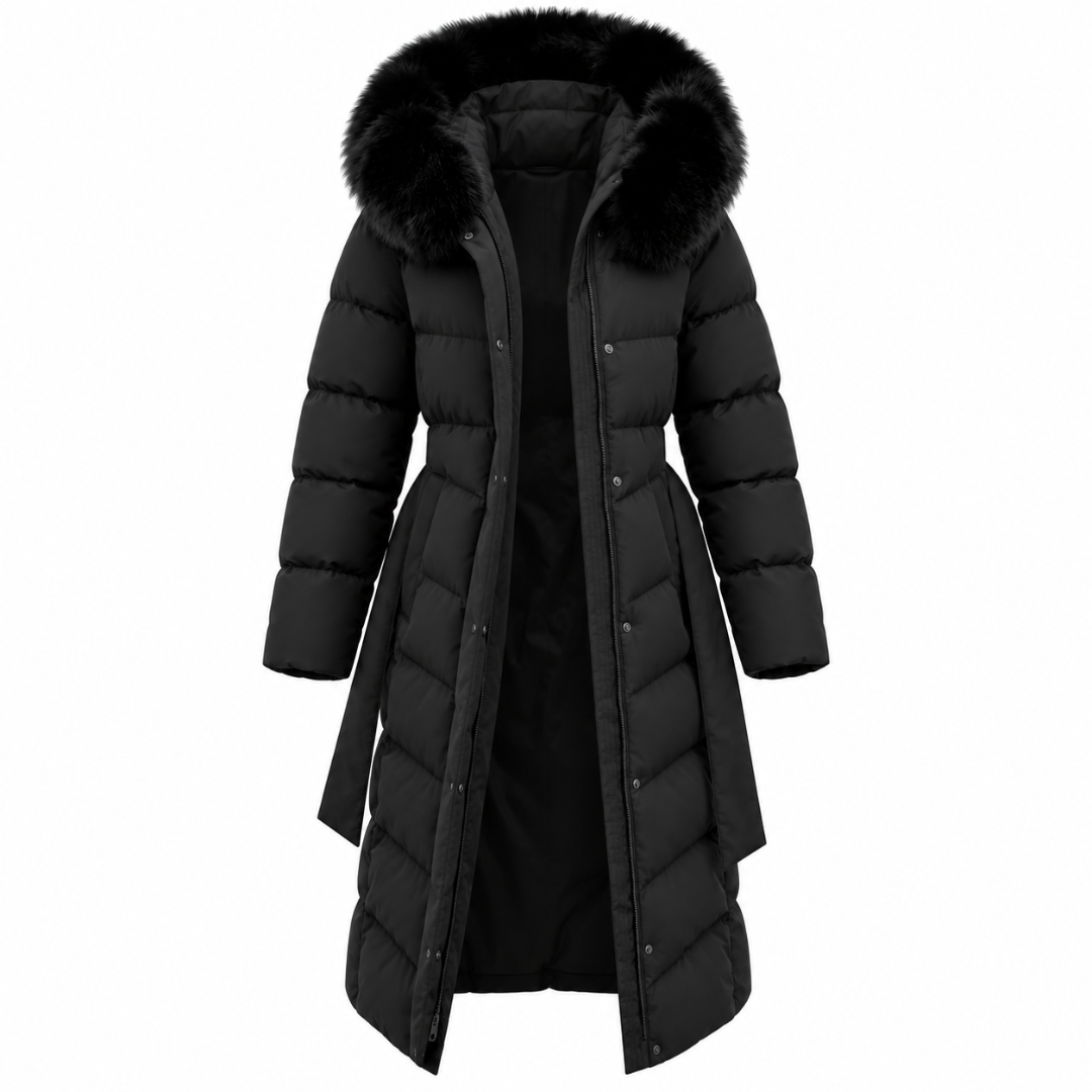 BROOKLYN | Lungo cappotto trapuntato con cappuccio
