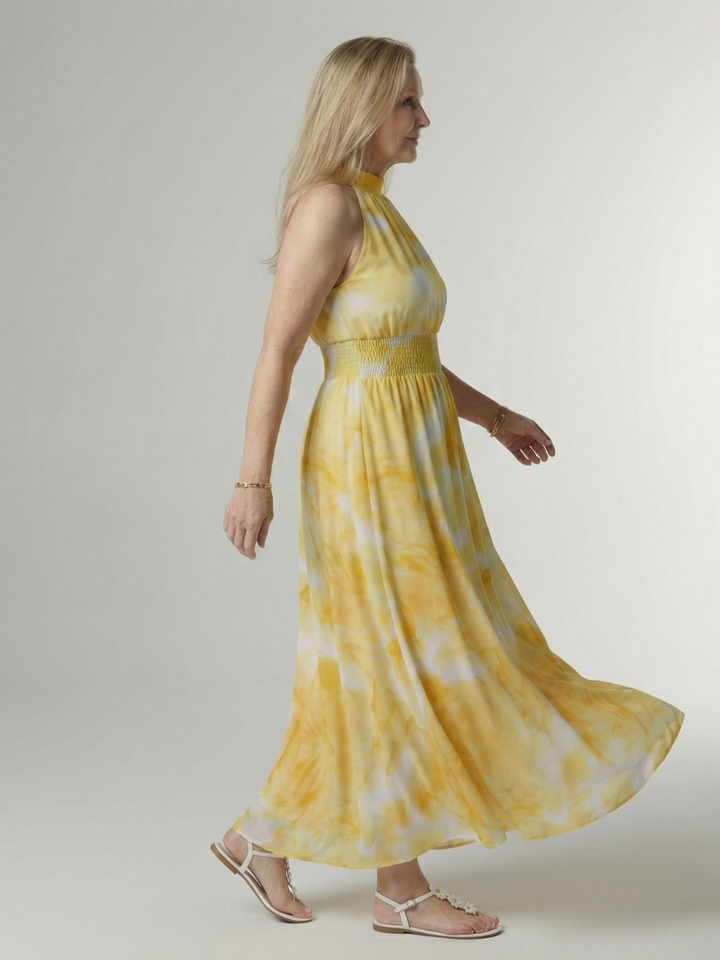 Abito Midi con Collo All'Americana Sylin™