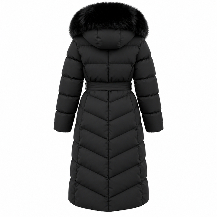 BROOKLYN | Lungo cappotto trapuntato con cappuccio