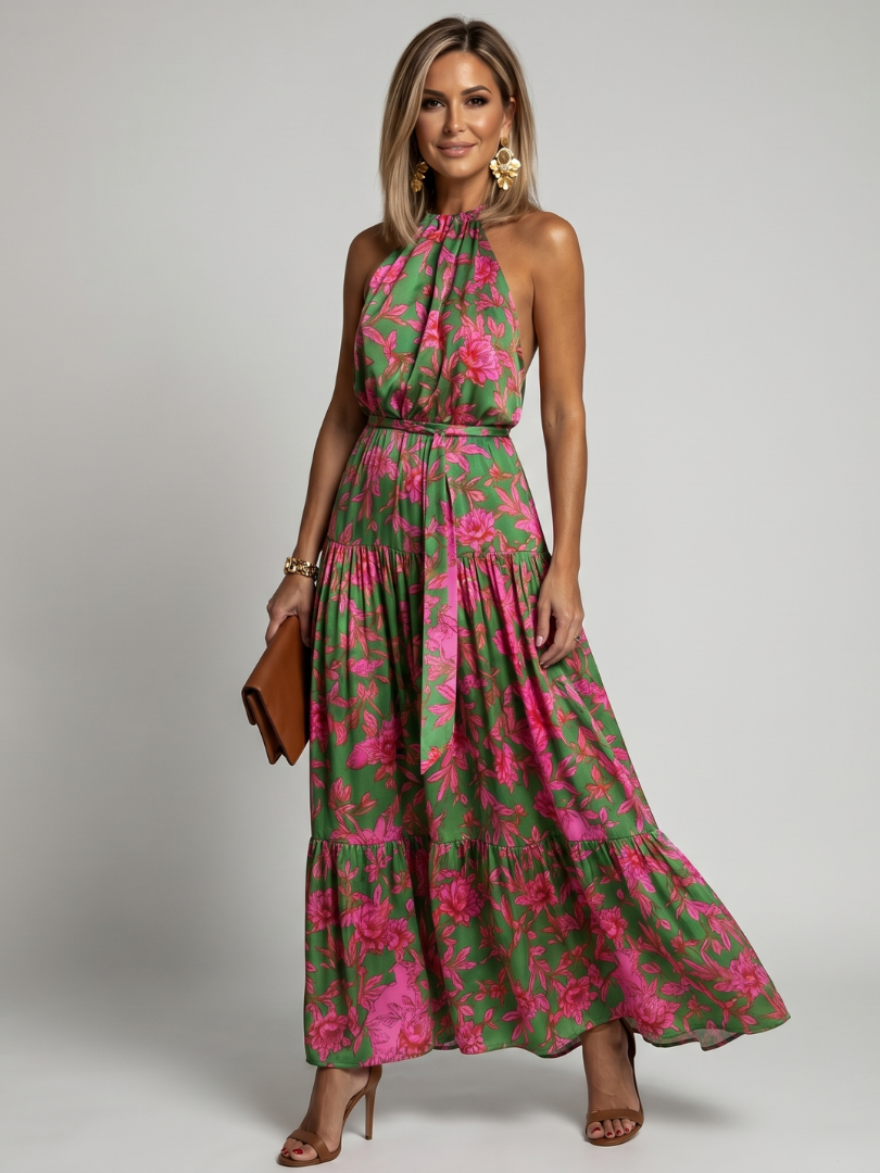 Rowen™ Abito Midi con Scollo All'americana