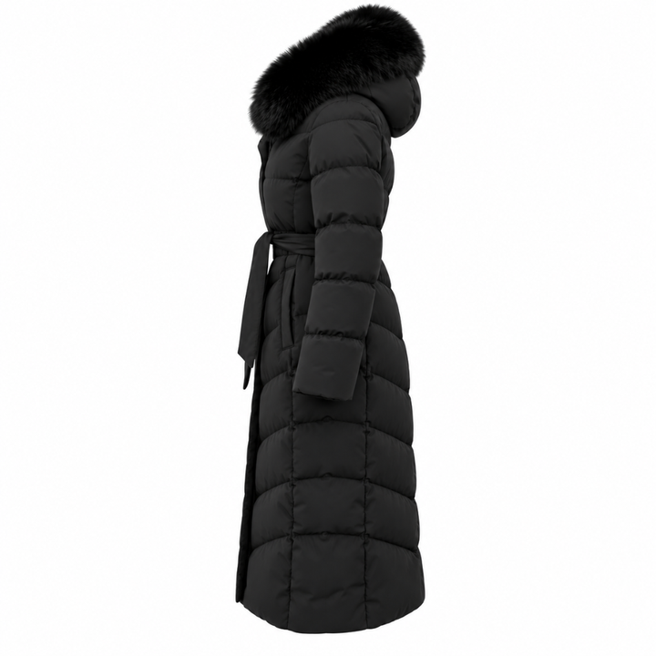 BROOKLYN | Lungo cappotto trapuntato con cappuccio