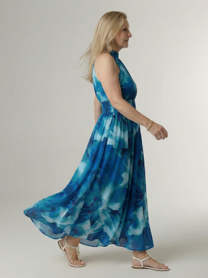 Abito Midi con Collo All'Americana Sylin™