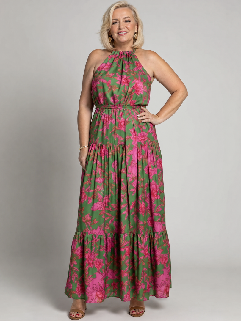 Rowen™ Abito Midi con Scollo All'americana