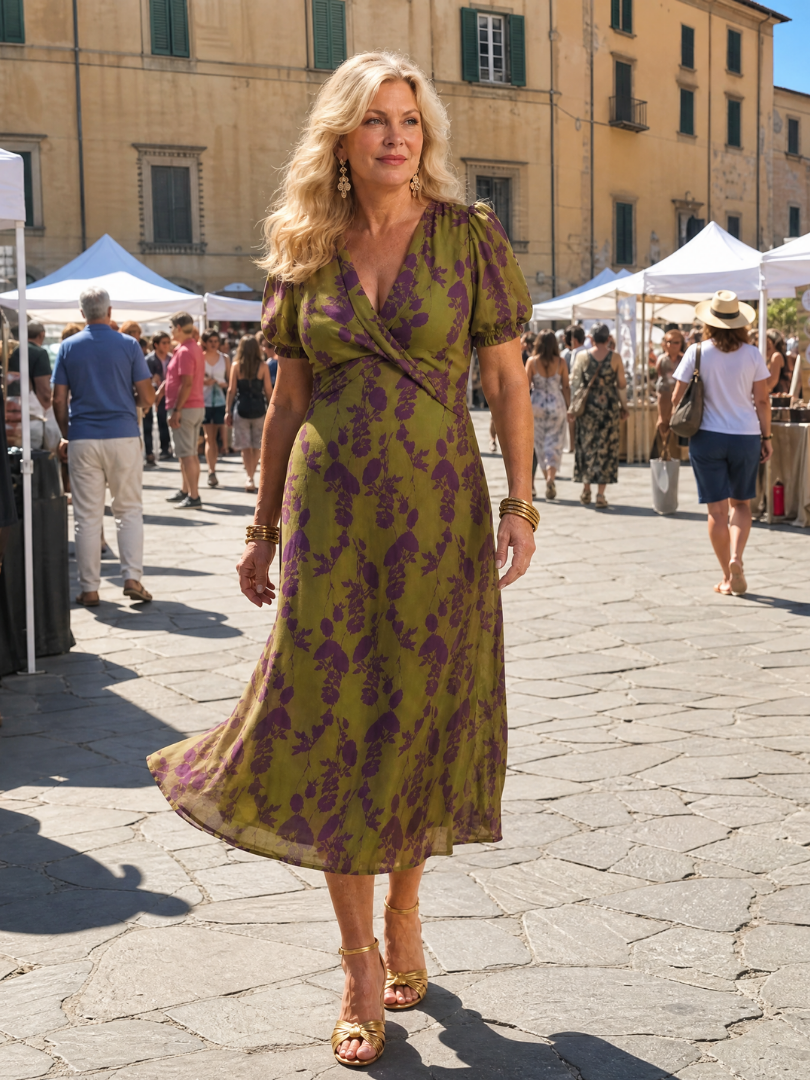 Virel™ Abito Midi Floreale Relaxed