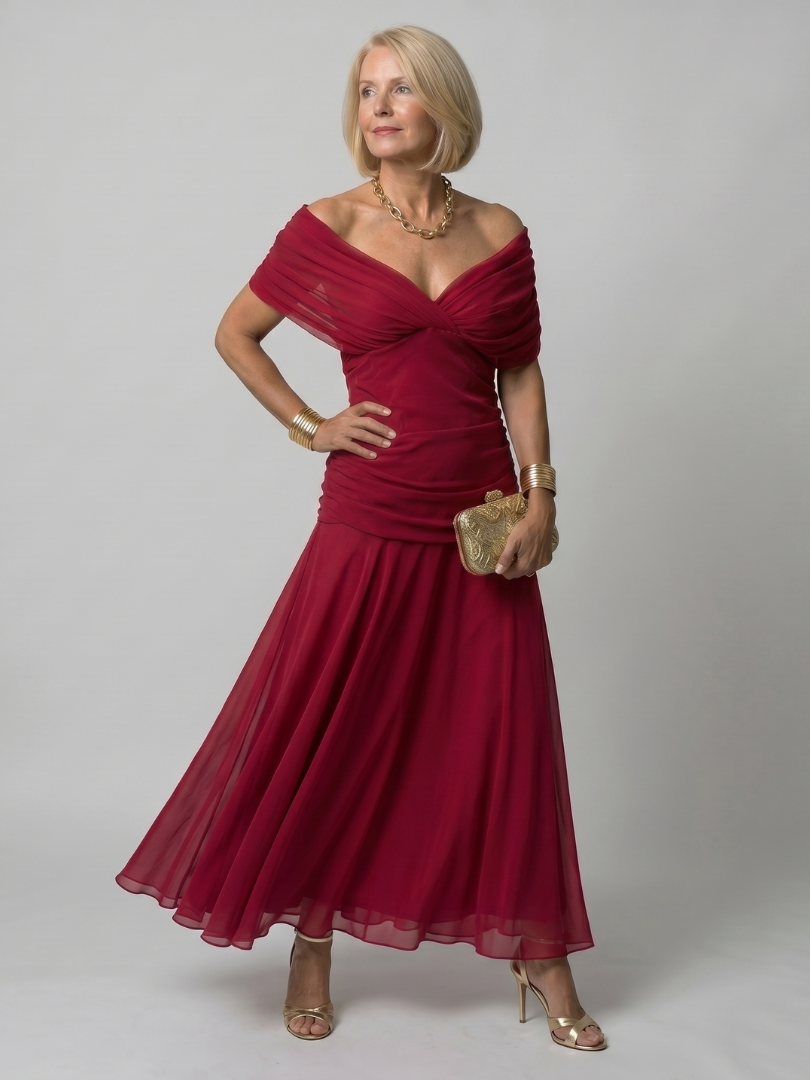 Calen™ Vestito Midi Off Shoulder