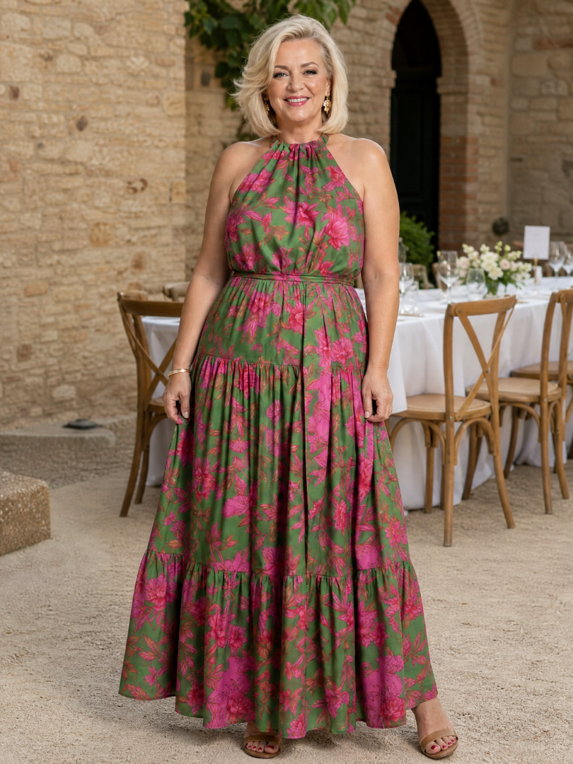 Rowen™ Abito Midi con Scollo All'americana