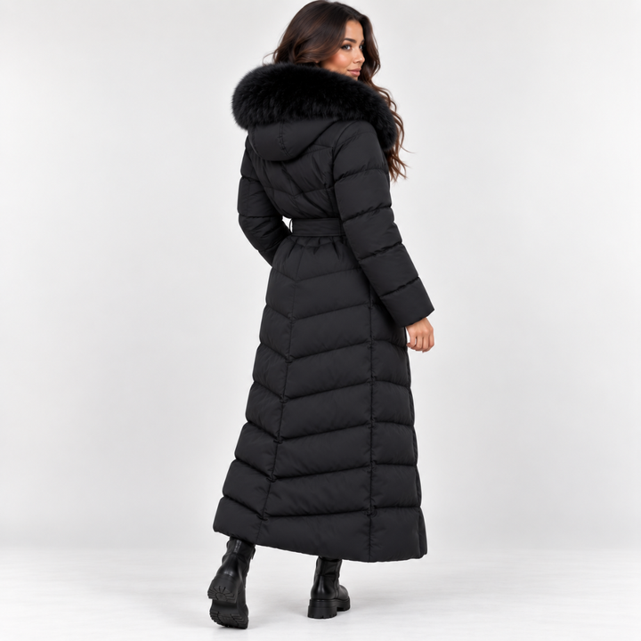 BROOKLYN | Lungo cappotto trapuntato con cappuccio