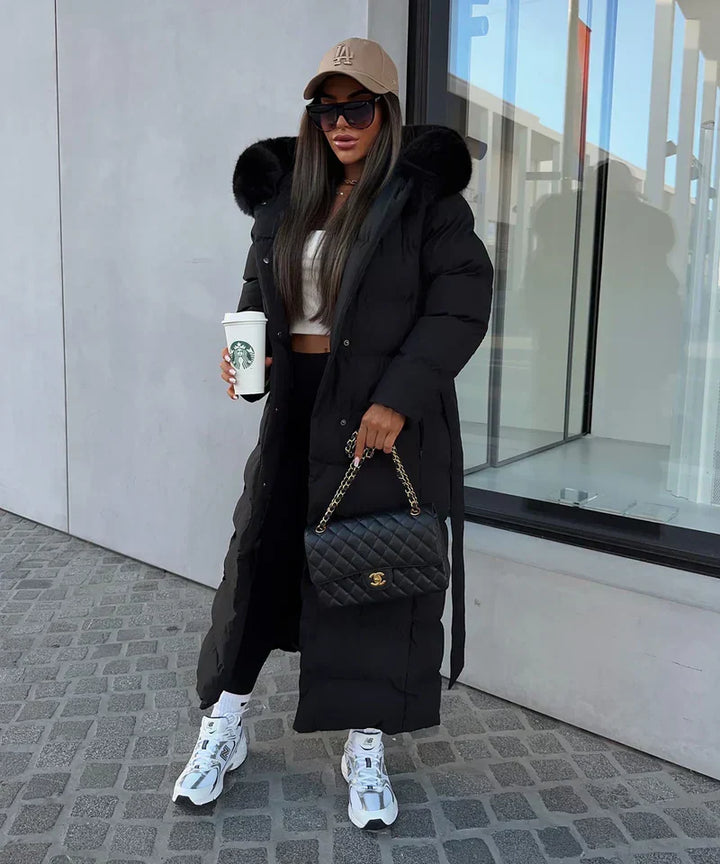 BROOKLYN | Lungo cappotto trapuntato con cappuccio