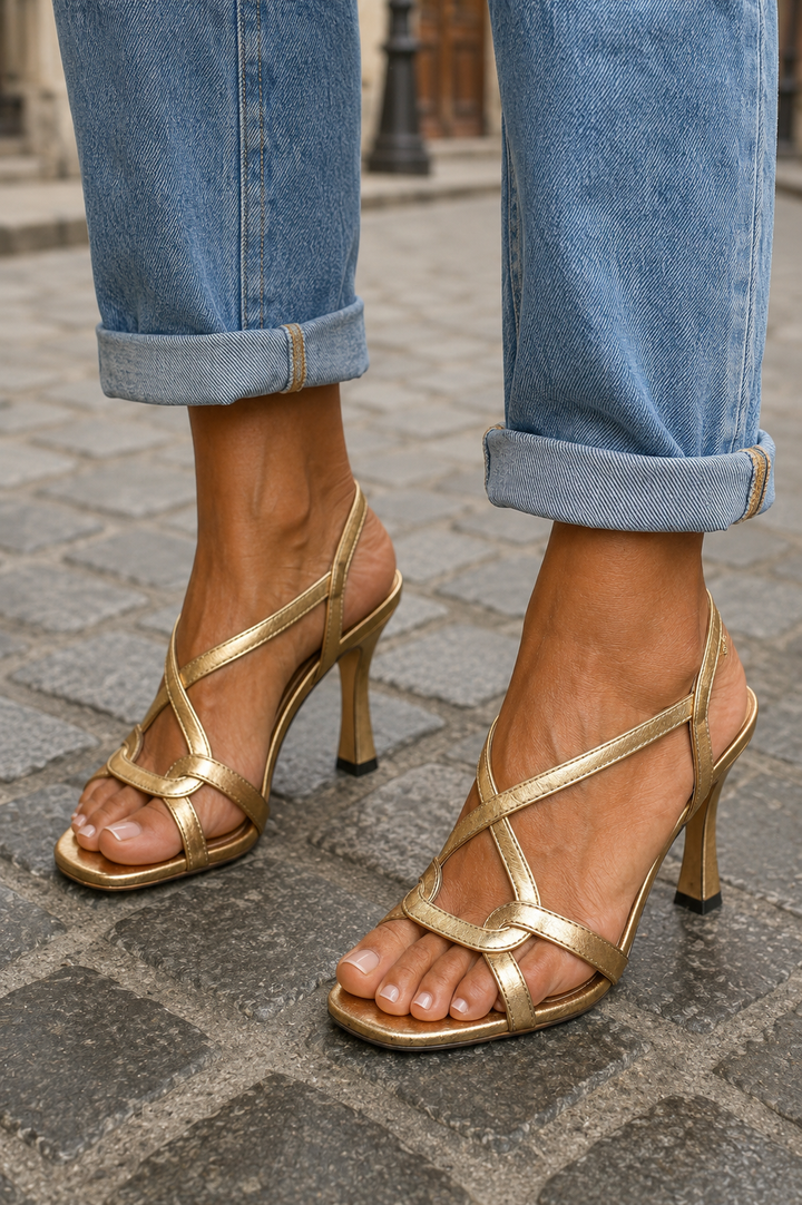 Elisabetta | Sandali Dorati Charm Estivo