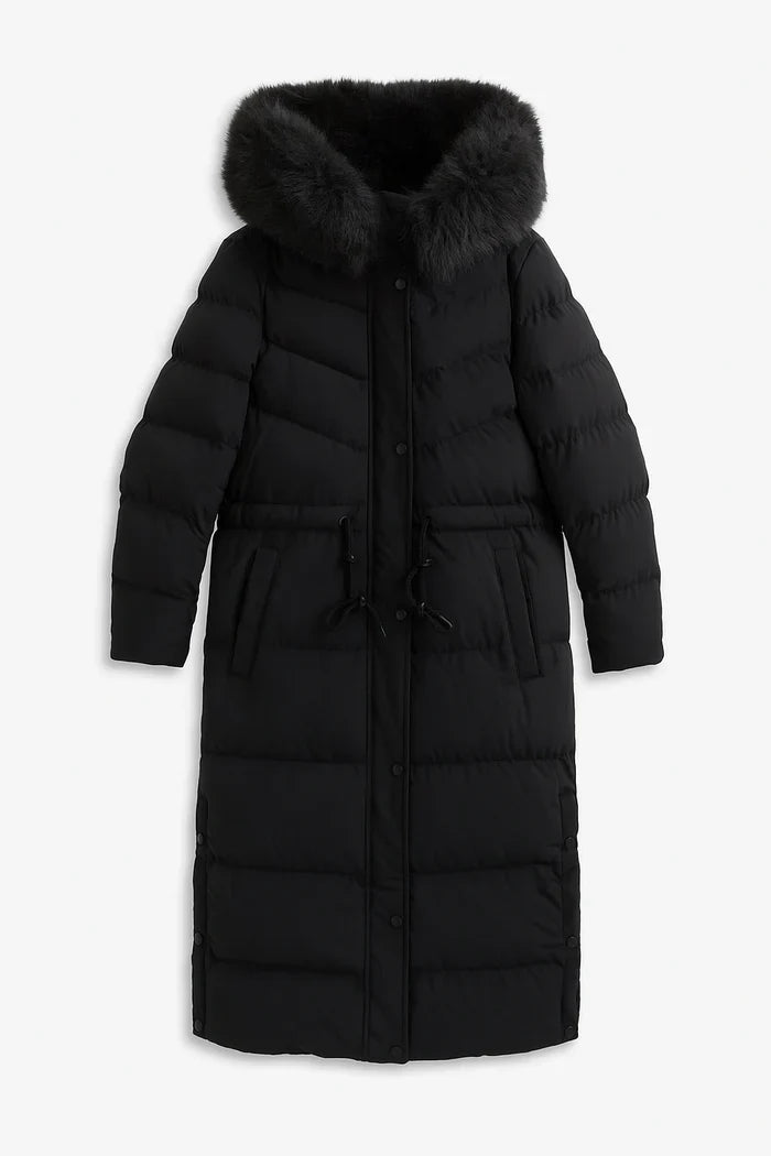 BROOKLYN | Lungo cappotto trapuntato con cappuccio